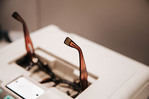 Close Up of Glasses Lens Fitting