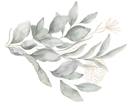 Light Green Watercolor with Flowers