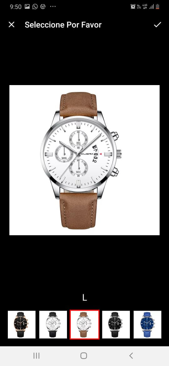 Miniatura: Relojes CUENA Analógicos con Fechero y correas de Cuero, De Vestir