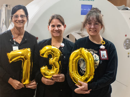 Rhonda Mott, Chief Radiologic Technologist, Wesleyan Fadler and Melissa Poe, Radiologic Technologists.
