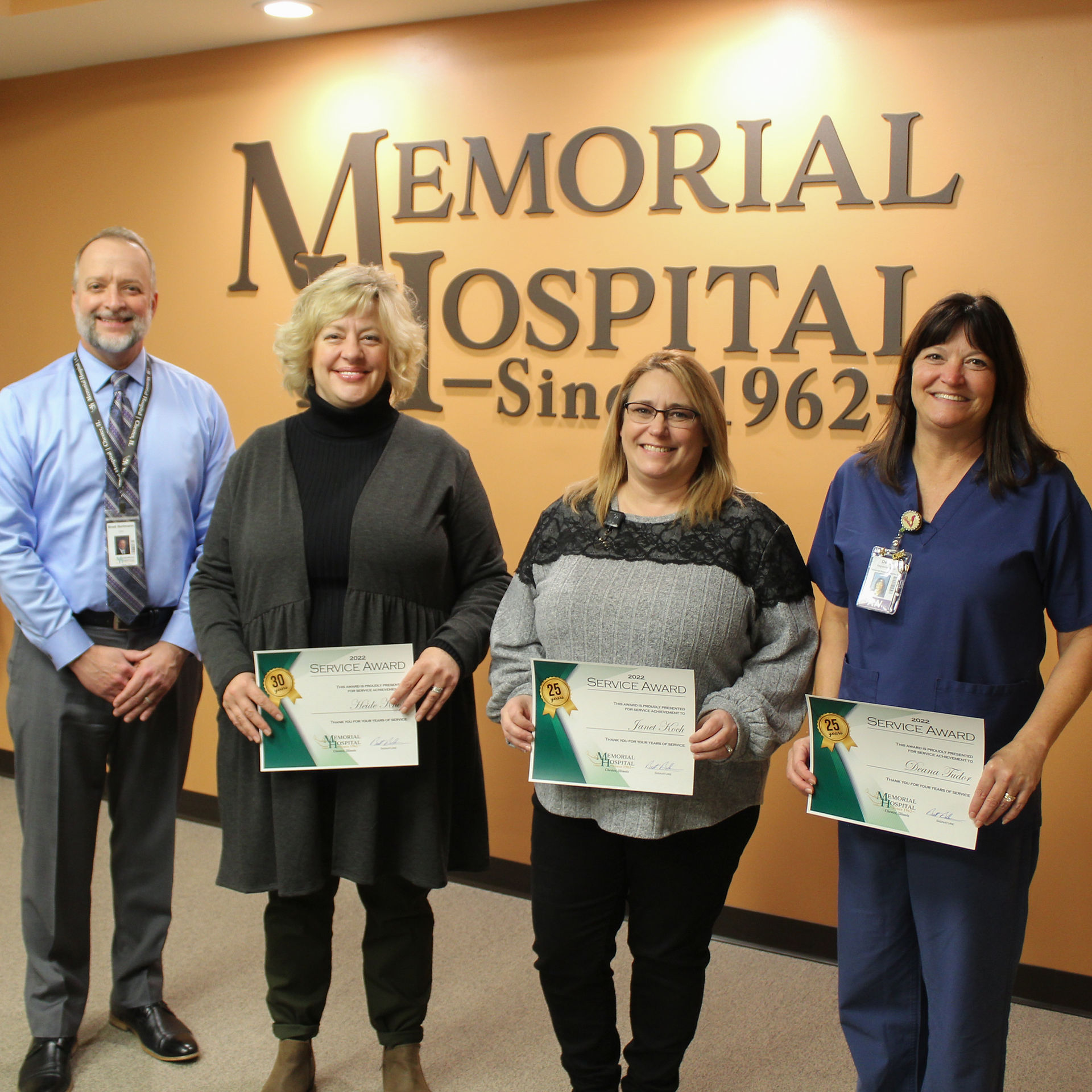 30 and 25 Year Recipients: Heide Knop, Jan Koch, Deana Tudor