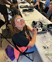 Students learning about VR during Drone Zone 2025