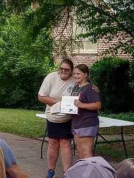 Student with award during Drone Zone 2025