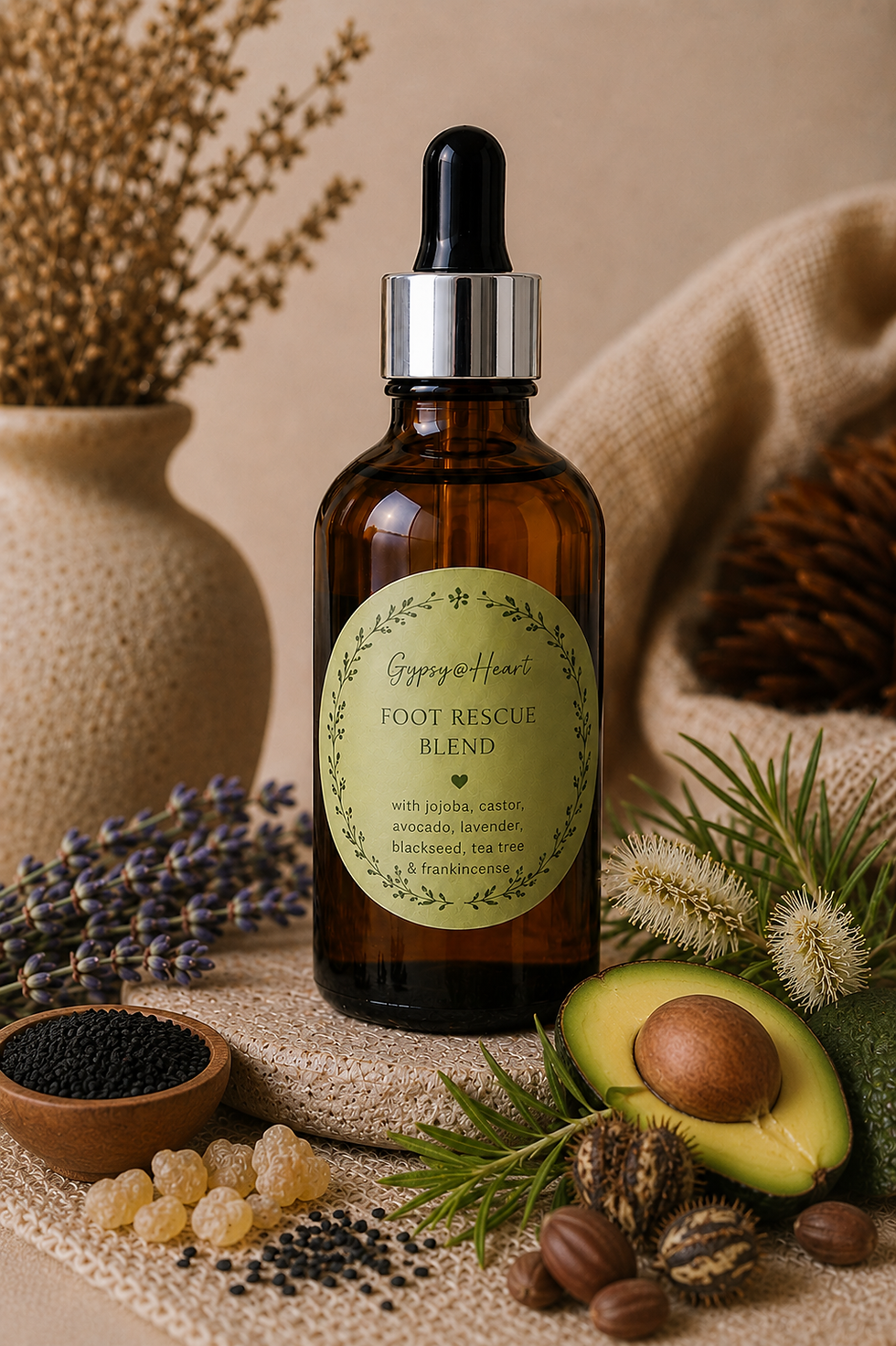 Foot Rescue Blend - Restore comfort, Nourish deeply. Step into every day with softer, healthier feet.