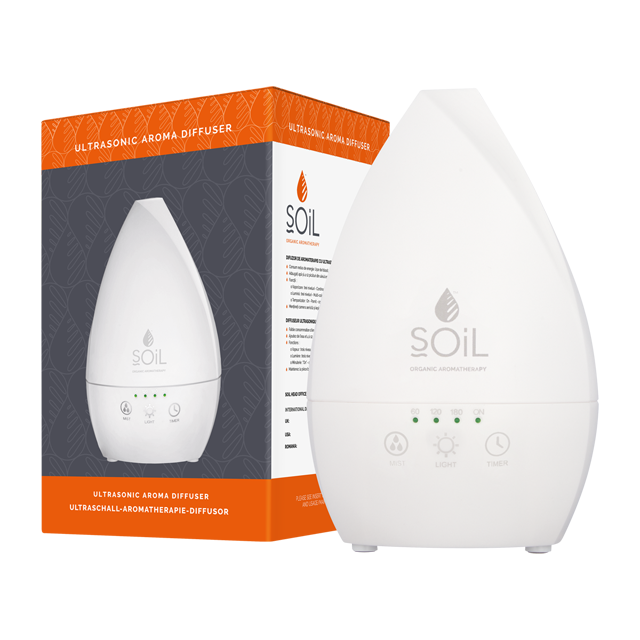 Thumbnail: An ultra-sonic cold mist diffuser which disperses the essential oils into the air via a fine mist.