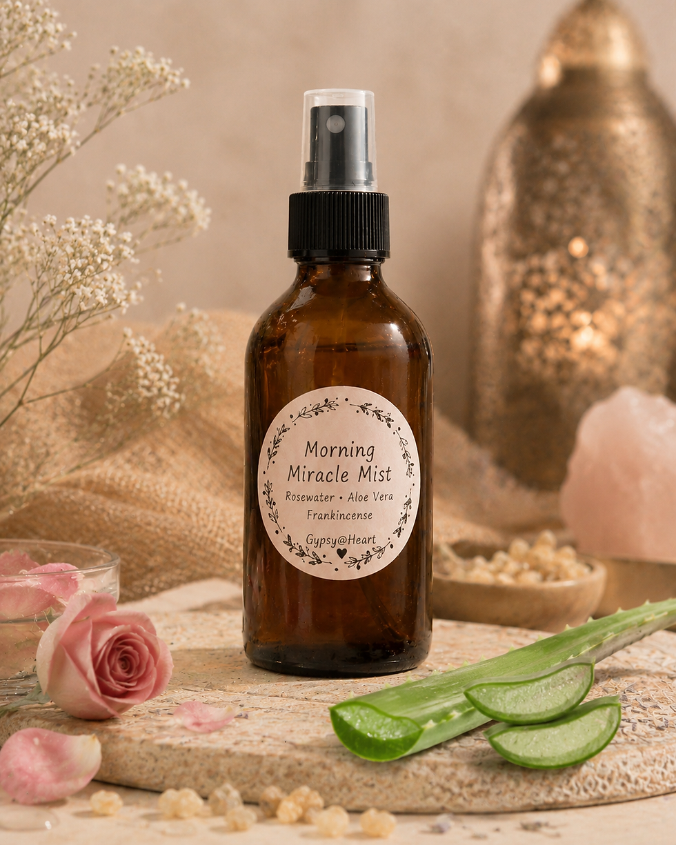 Morning Miracle Mist, a gentle, nutrient-rich facial spray designed to hydrate, soothe, and restore your natural glow.