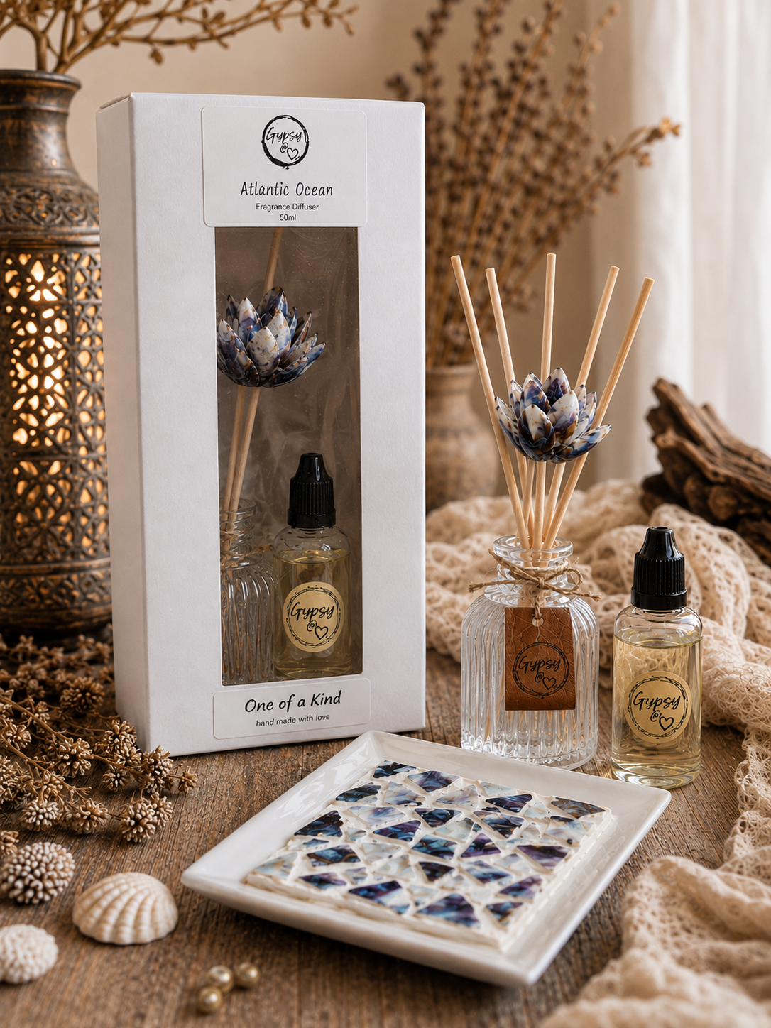 Reed Aroma Diffuser Collection — a unique fusion of artisan design, soulful fragrance, and timeless bohemian elegance.