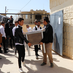 USAID and Yazda distribute supplies to schools in Sinjar