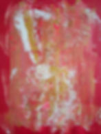 Red, gold, and white abstract Reiki art