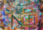 Abstract painting with Razarts logo, signed Raz 2016