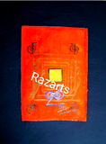 orange blue symbols art