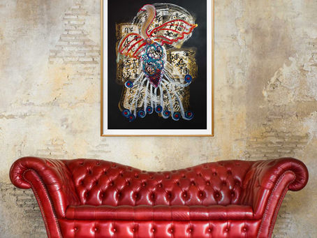 Feng Huang Bird Painting Mystical Feng Shui Queen of Birds Mythology Symbolism