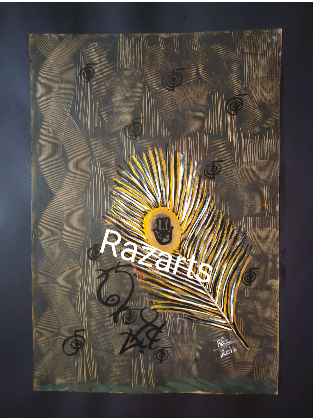 Reiki Golden Feather Luck! Family Together Our Life Overflows with Goodness!