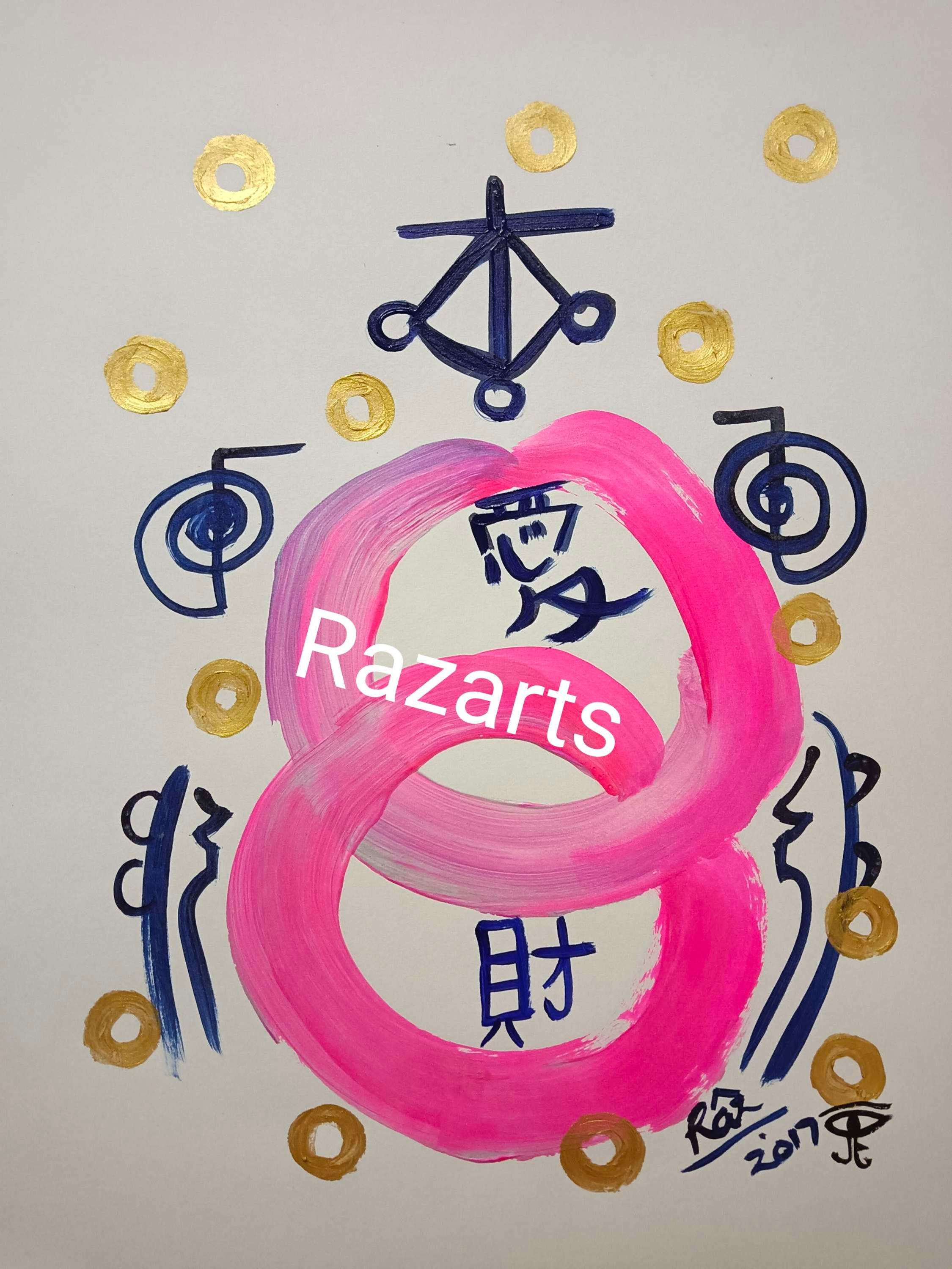 Pink Interlinked Enso Love Wealth 