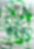 Abstract green splatters with spiral symbols on white