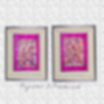 Two framed Rumi-inspired paintings by Rizwana A. Mirduwad