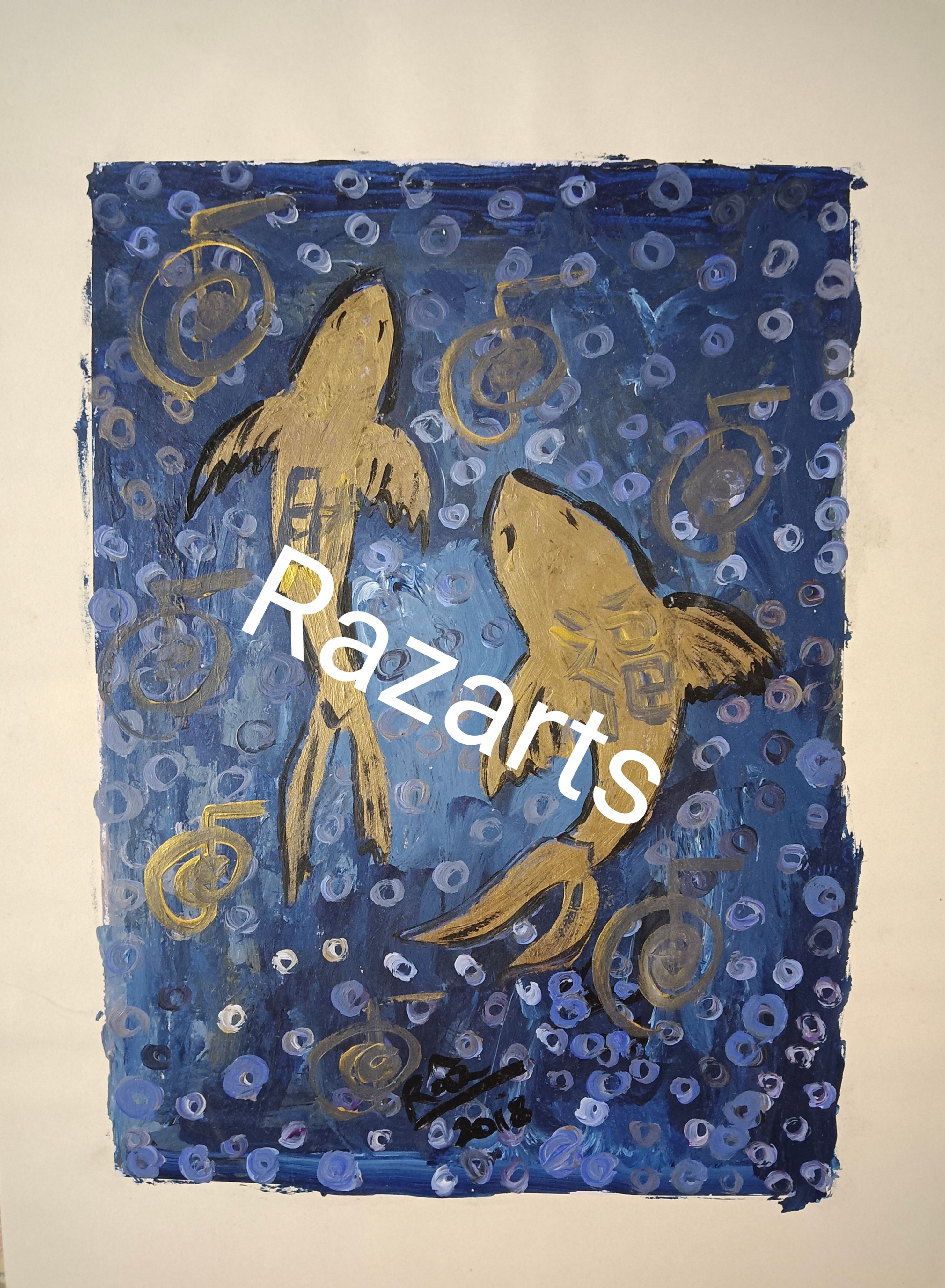 Golden koi fishes