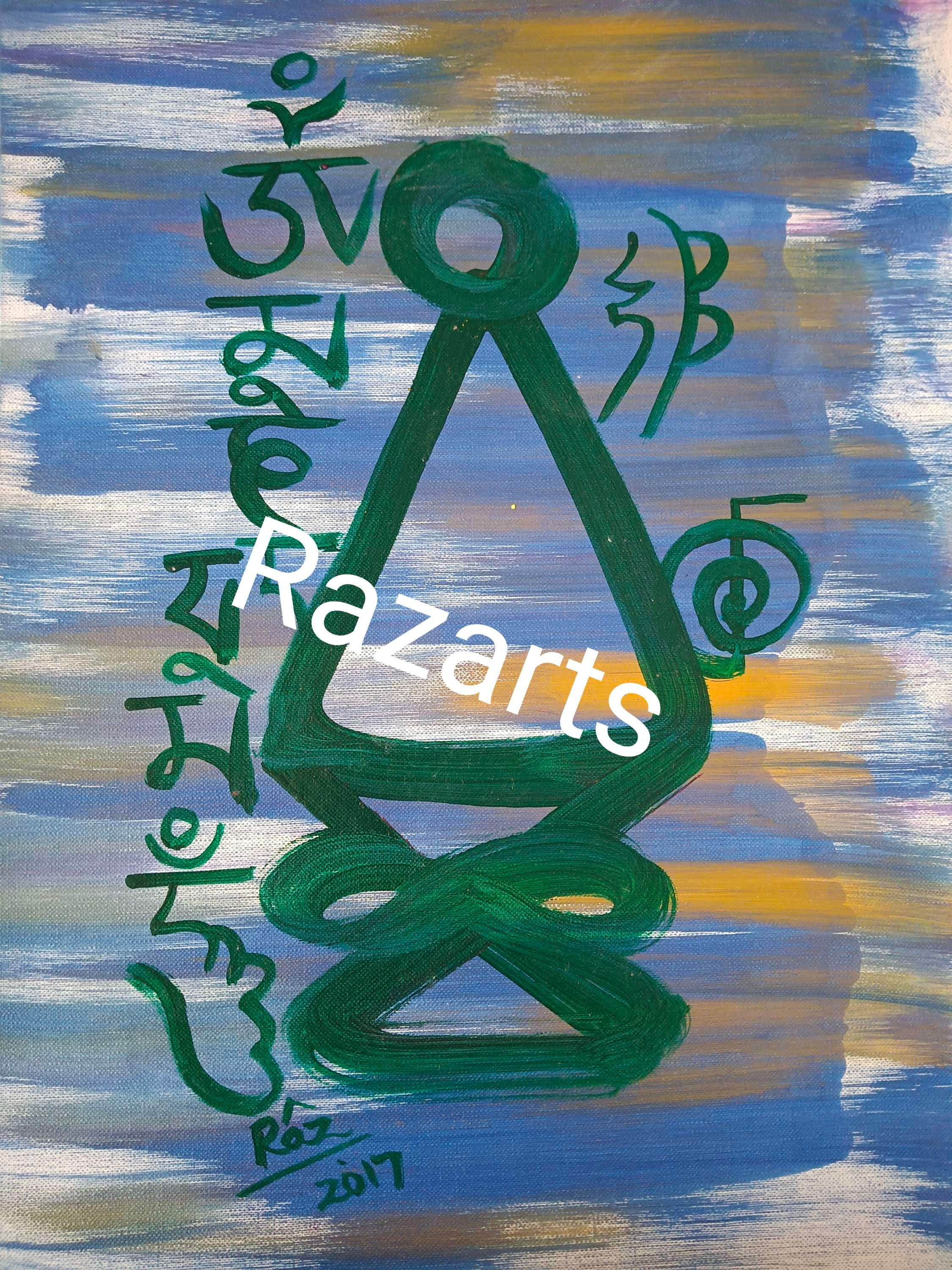 The Key Mantra for success Blue Golden