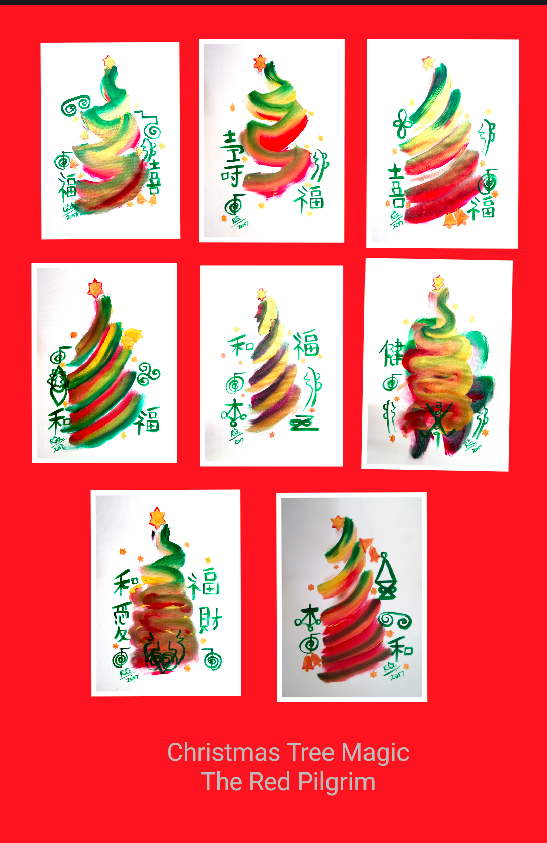 The Christmas Tree Magic 8! Modern Christmas Reiki art