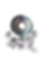 Razarts logo with painted spiral and abstract symbols