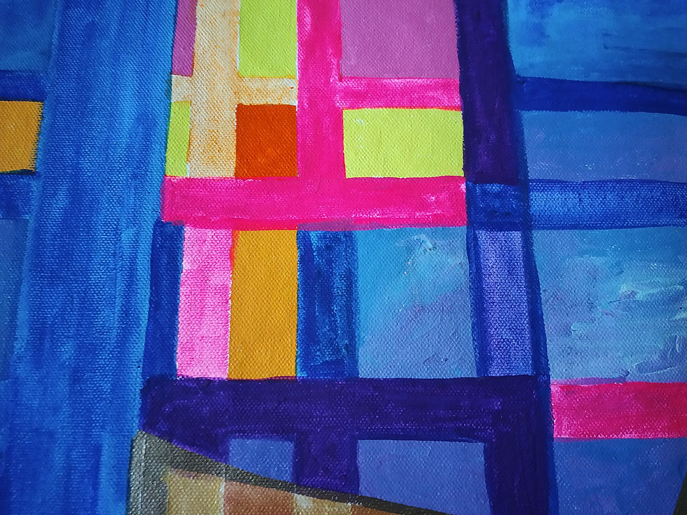 Thumbnail: Blue mind healing art with abstract color blocks