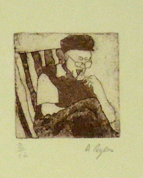 A humorous view of ‘Grandad’ in a deckchair.