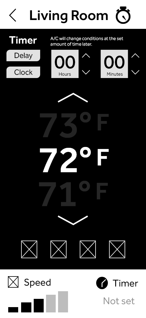 Room Timer Wireframe
