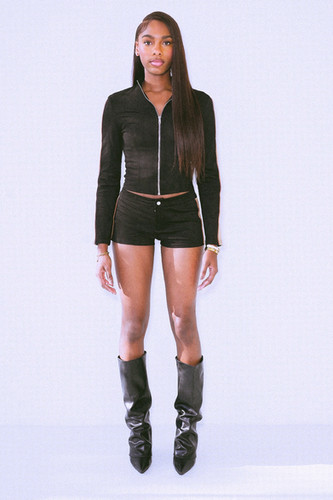 Suede Moto Micro Shorts | Mi'Chan Michelle