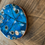 Thumbnail:  Leland Blue Stone Pattern 4” Glazed Round Ceramic Tile Coasters
