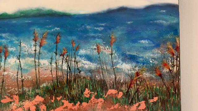 Thumbnail: *SOLD* Up North Encaustic Original 14”x 11”