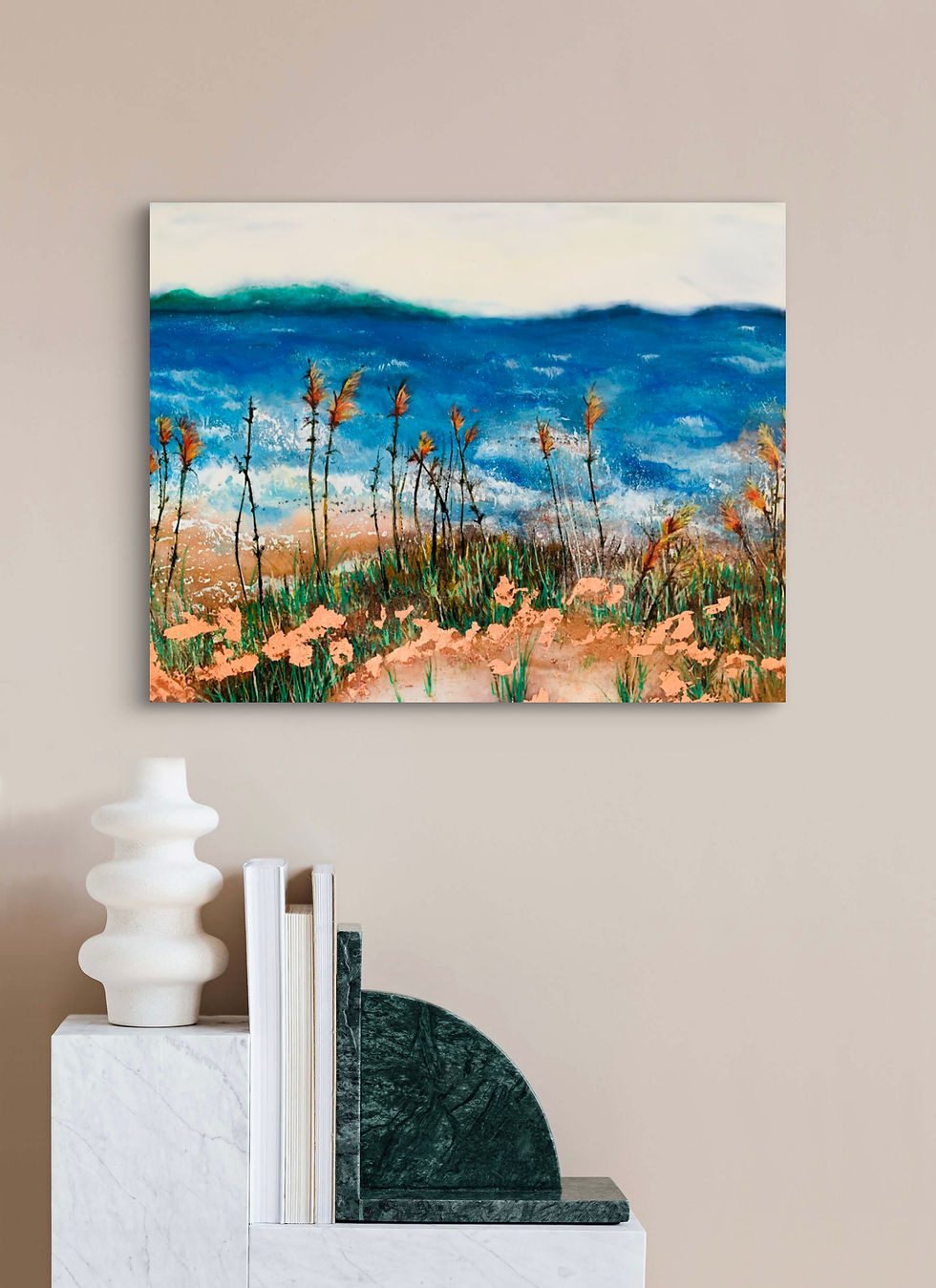 Thumbnail: *SOLD* Up North Encaustic Original 14”x 11”