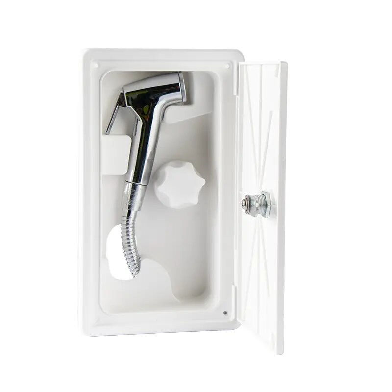 Miniatura: Ducha Exterior blanca agua caliente y fria con cer