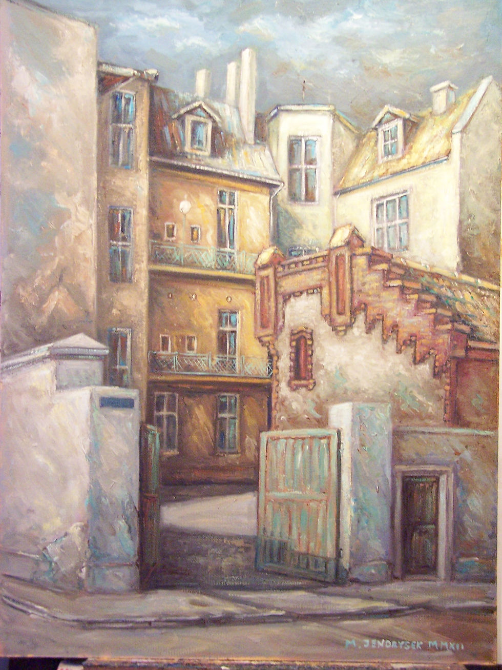 Gliwice Kamienice 80x60 olej