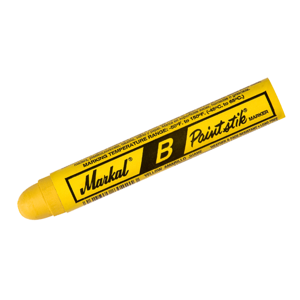 Markal / Laco Paintstik B, Yellow Solid Paint Marker (12/box)