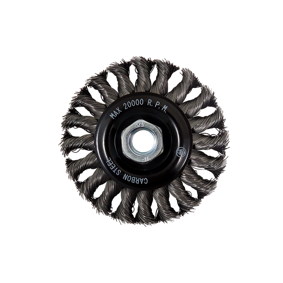 Techniweld 4" X .020 X 5/8-11 Carbon Steel Regular Twist Wire Wheel (10/Box)