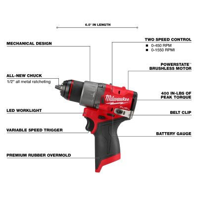 Thumbnail: Milwaukee Tool M12 FUEL 3-Tool Combo Kit
