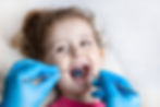 Young child undergoing dental care