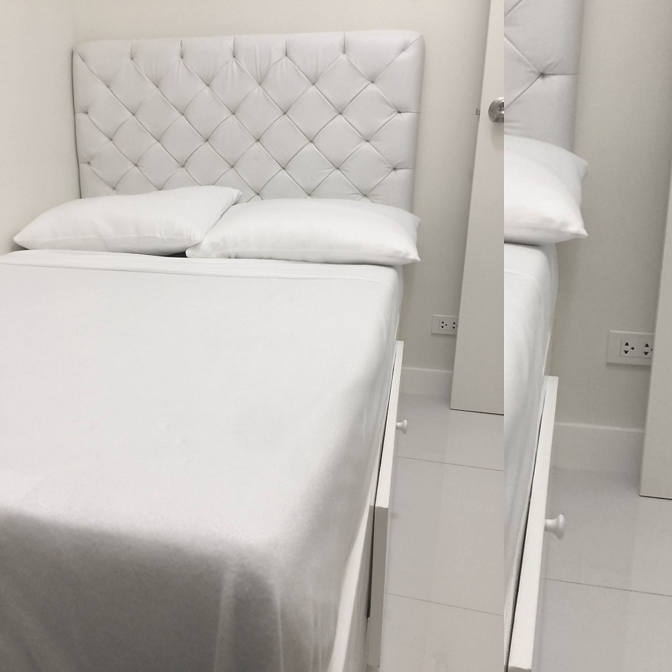 Bedside outlet & bed storage