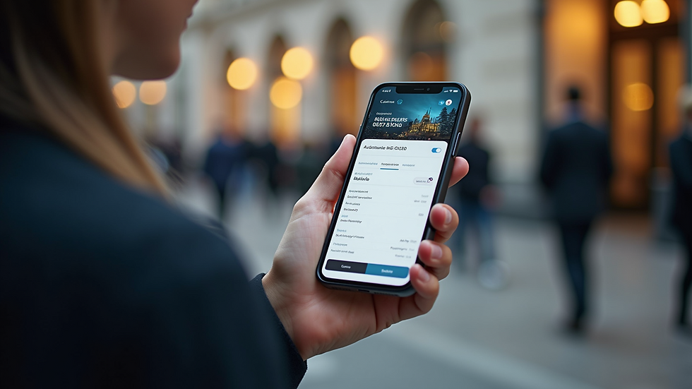Close-up view of a smartphone showing an event registration app