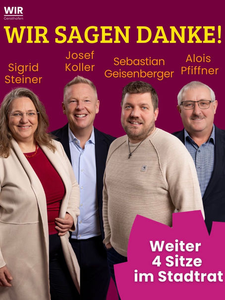 Danke für eure Stimme: WIR weiter mit 4 Stadtratssitzen