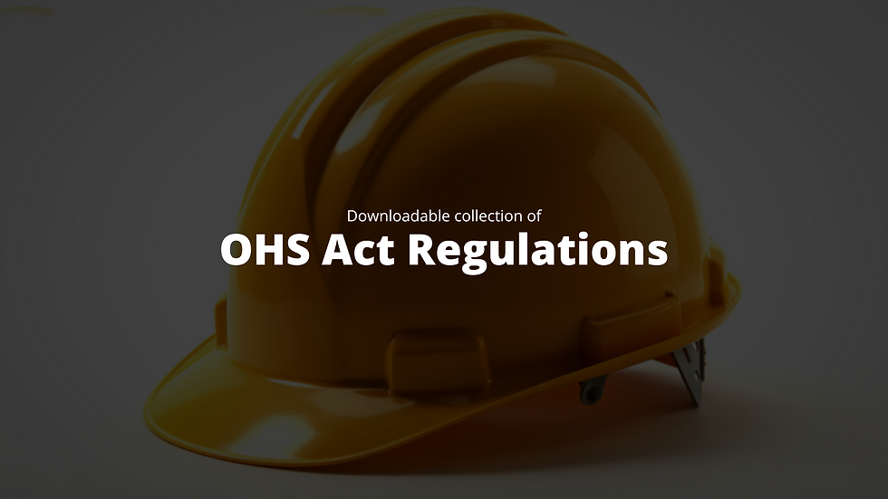 Download the OHS Act Regulations for GCC Factories exam preparation and use at your workplace