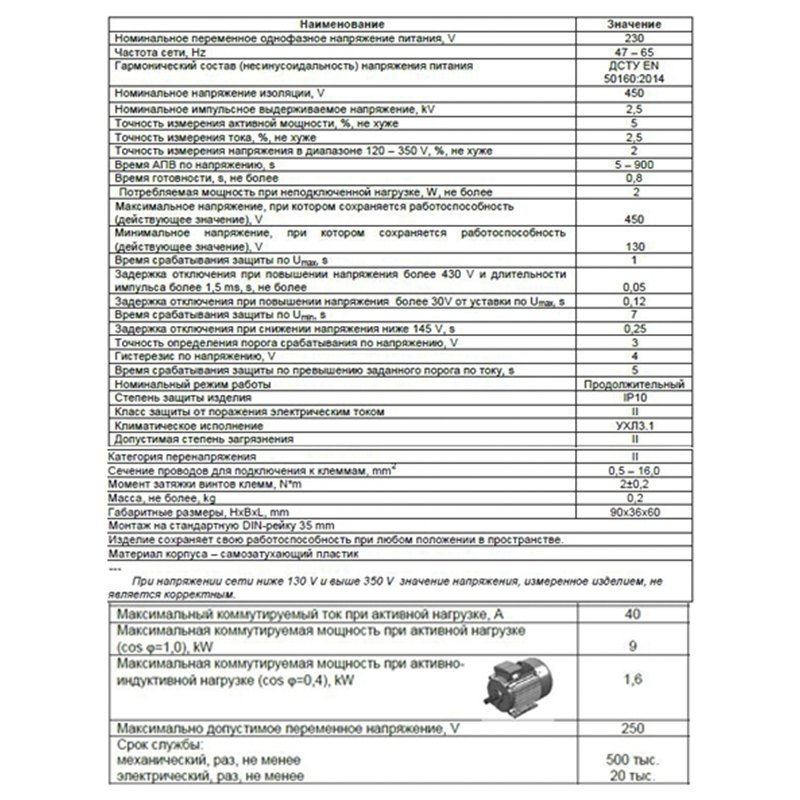 Прев'ю: Мультифункціональний реле напруги РН-240T. Технічні характеристики.
