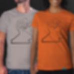 David Bowie T-shirts, Grey and Orange