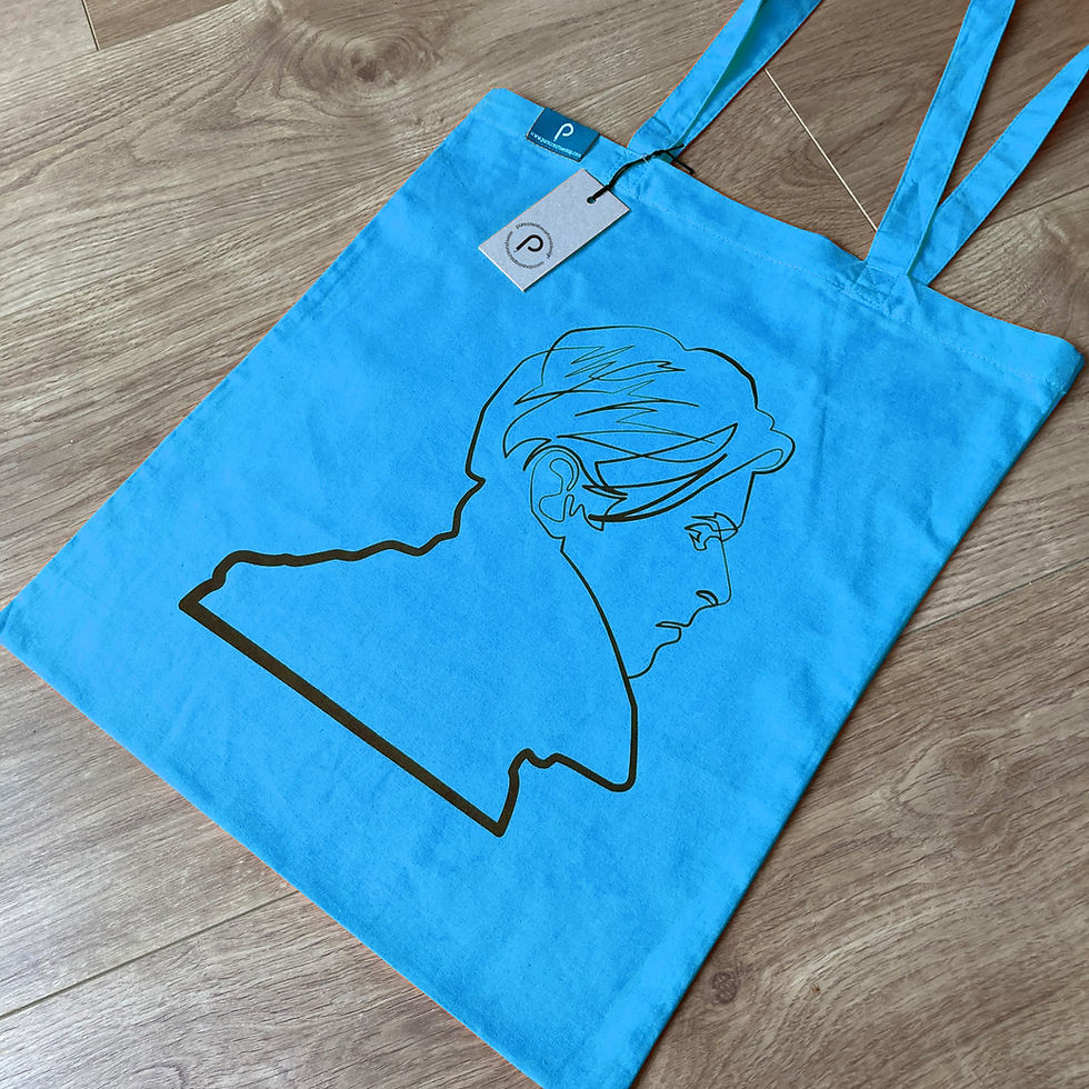 Thumbnail: David Bowie Tote Bag, Blue