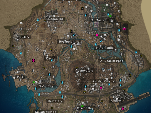 Al Mazrah Map Cheat Sheet