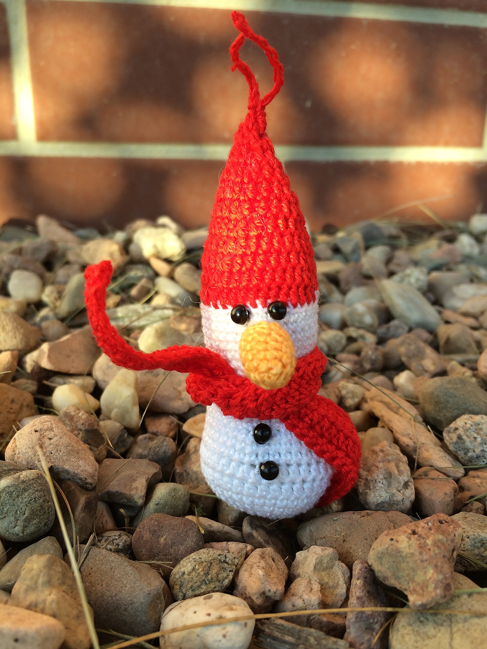 Miniatura: Bałwanek(mikołajek) na szydełku / crochet christmas snowman