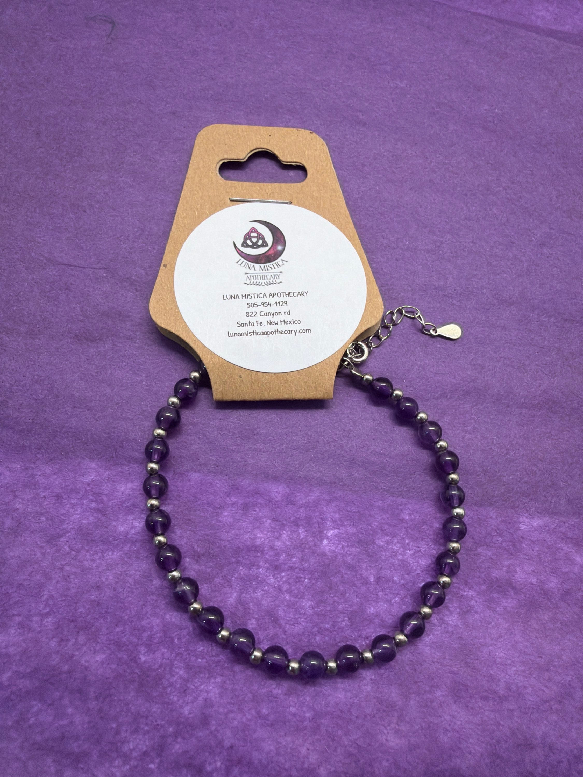 Sterling Silver Amethyst Bracelet