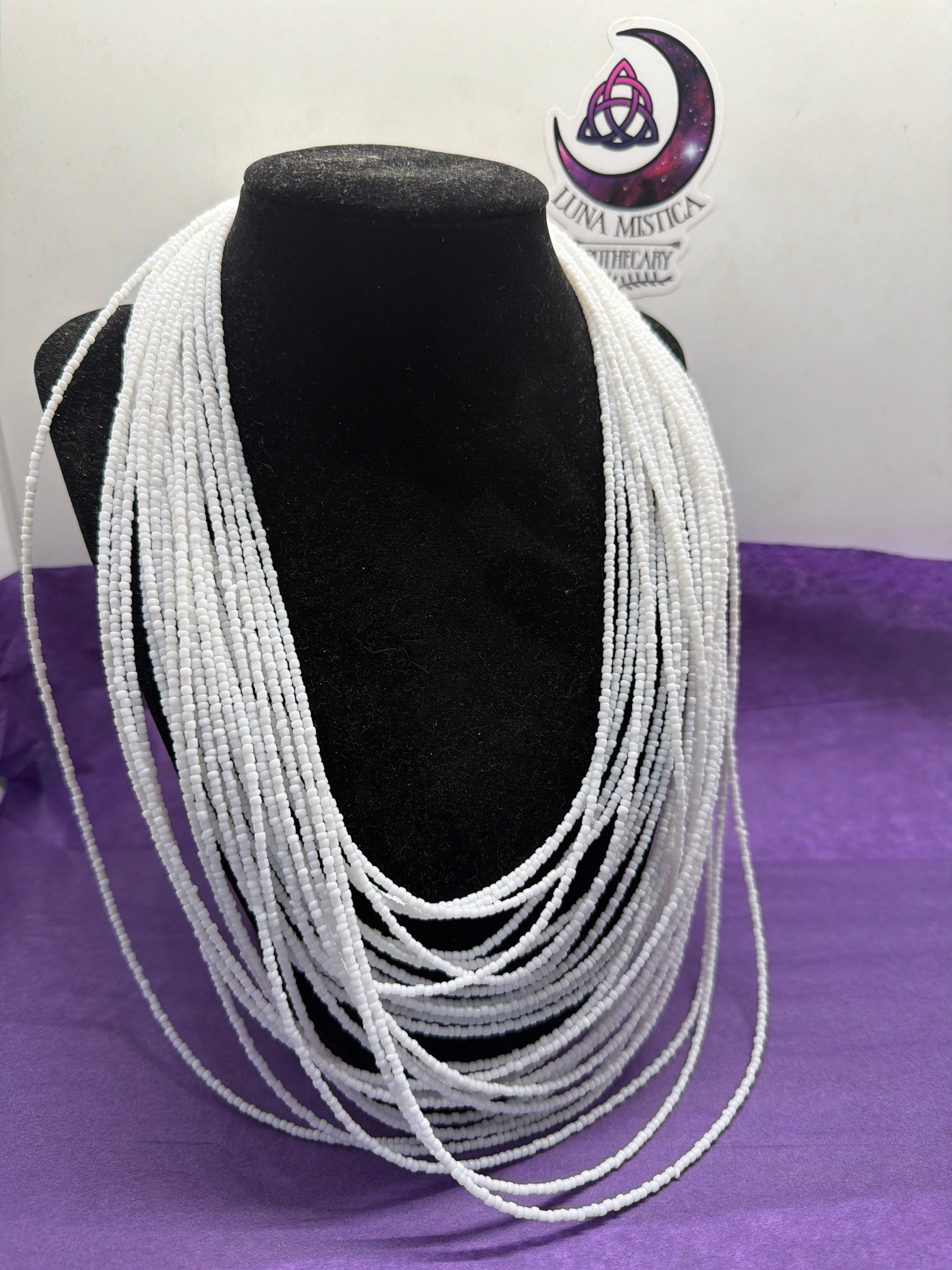 White Bead Multi layer Necklace