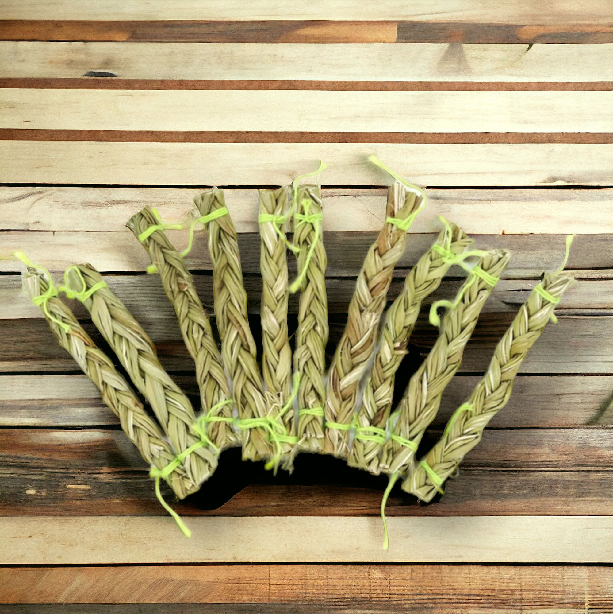 Fresh Sweet Grass Braid for Smudging Hand Braided 3"-4", Ceremonial Sweet Grass,