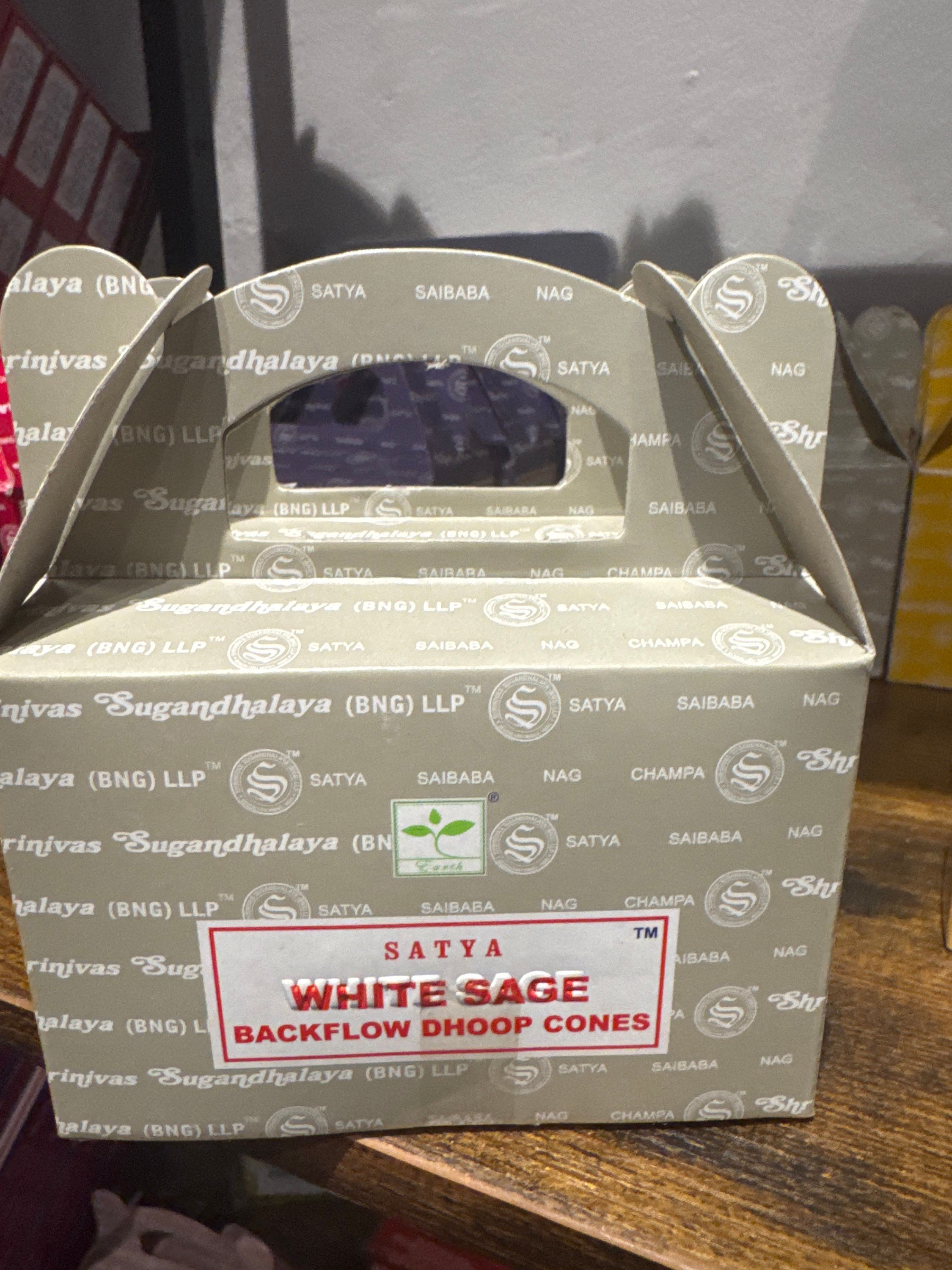 White Sage Incense Cones Backflow 